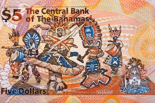 Bailarines Locales Junkanoo Del Dinero Bahameño Dólares — Foto de Stock