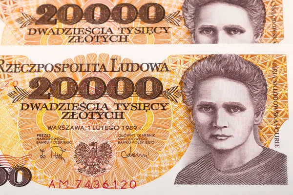 旧ポーランドのお金 20000 Zlotyビジネス背景 — ストック写真