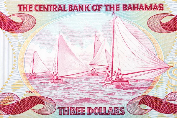 Regata Dinero Bahameño Dólares — Foto de Stock