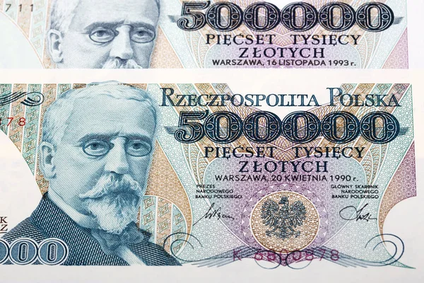 旧ポーランドのお金 500000 Zlotyビジネス背景 — ストック写真
