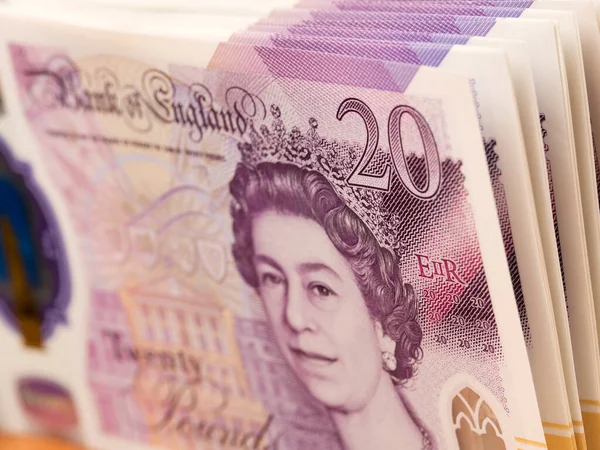 Англійські Гроші Фунтів Ділове Минуле — стокове фото