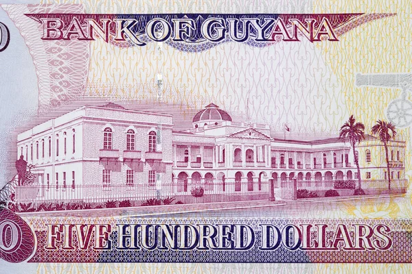 Praliament Edificios Dinero Guyanés Dólares — Foto de Stock