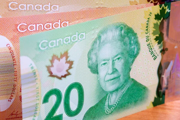 Dólares Canadienses Antecedentes Empresariales — Foto de Stock