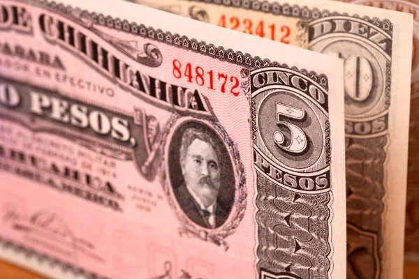 Old Mexican Money Peso Business Background —  Fotos de Stock