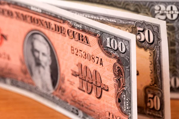 Old Cuban Money Pesos Business Background — Fotografia de Stock