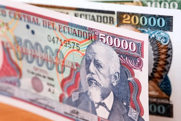 Ecuadorian Money Sucres Business Background — Stockfoto