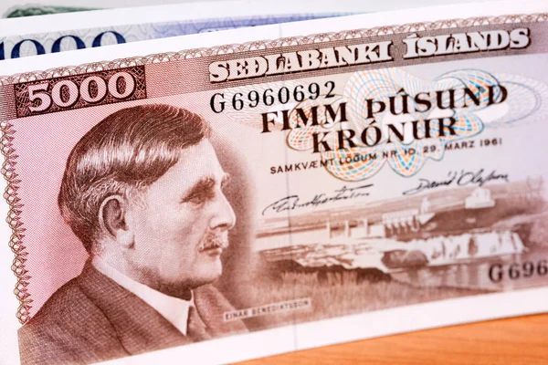 Old Icelandic Money Crown Business Background — Foto de Stock