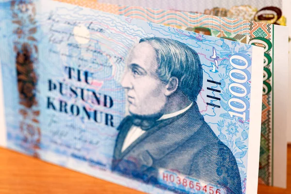 Icelandic Money Crown Business Background — Foto de Stock