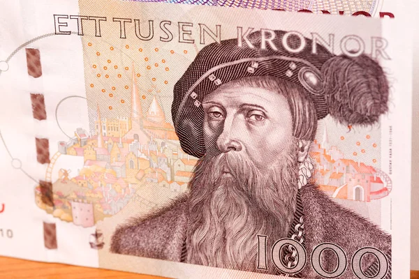 Old Swedish Money Crown Business Background — Foto de Stock