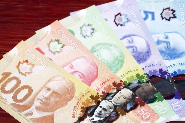 Dinero Canadiense Dólares Fondo Negocios — Foto de Stock
