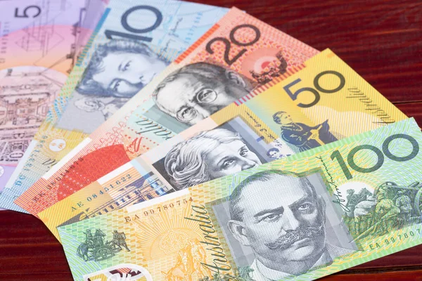 Billetes Australia Dólares Antecedentes Empresariales — Foto de Stock