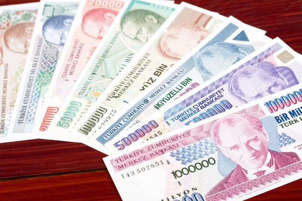 Old Turkish Money Lira Business Background — Stock Photo, Image