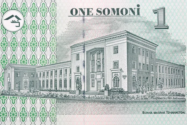 National Bank Tajikistan Money Somoni — Stock Photo, Image