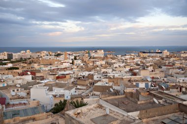 Üstten Görünüm Sousse, Tunus Medina (şehrin tarihi bölümü)
