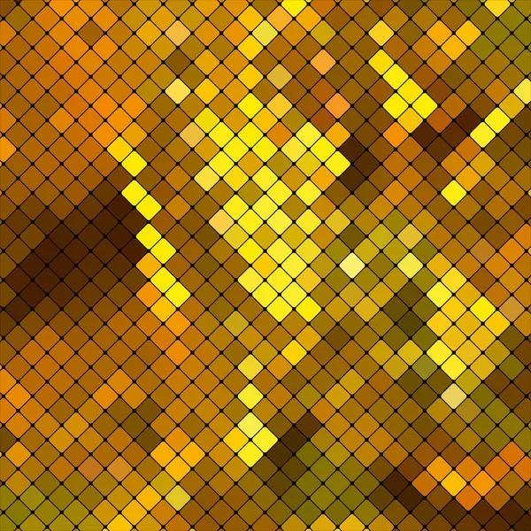 Kovové zlaté mozaiky. — Stockový vektor