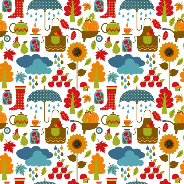 Autumn seamless pattern. — Stock Vector