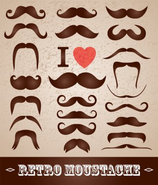 Moustaches set. vector