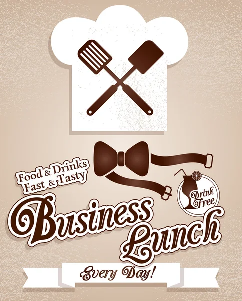 Business lunch. — Stock Vector
