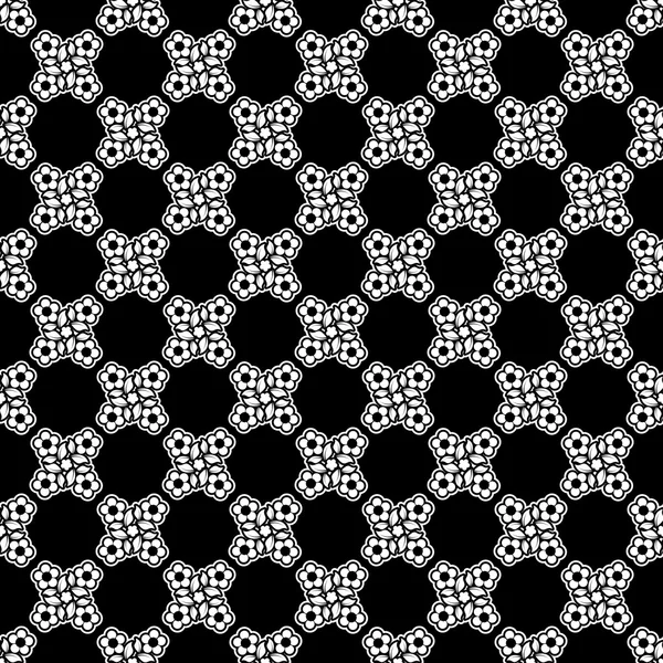 Simple motif noir et blanc sans couture — Image vectorielle
