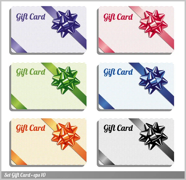 Set di carte regalo. — Vettoriale Stock