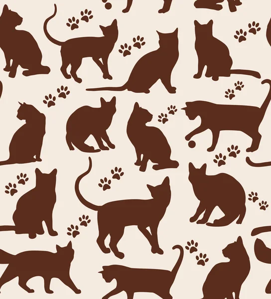 Seamless cats background. — Stock Vector