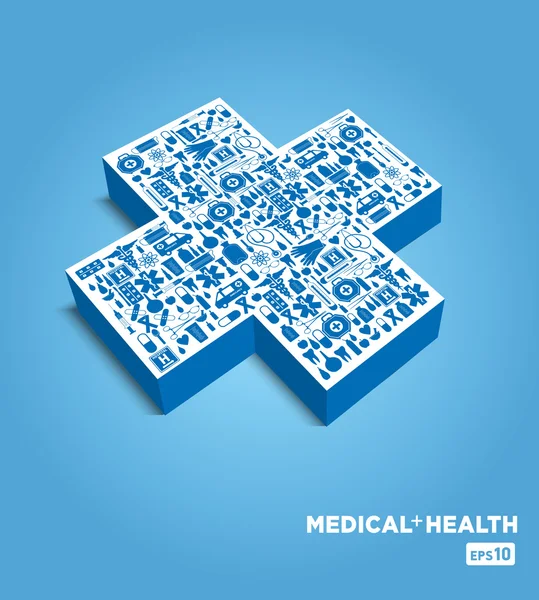 Medical icon background. — Stock Vector