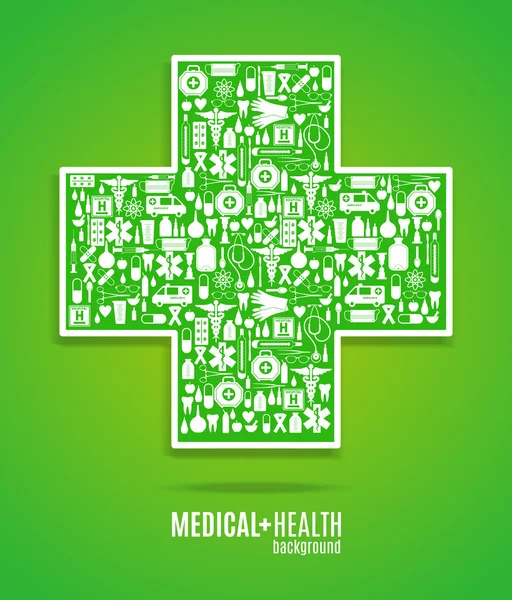 Fondo icono médico . — Vector de stock