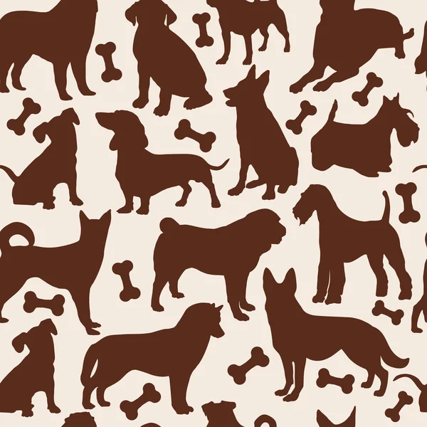 Dogs seamless pattern — Stock Vector