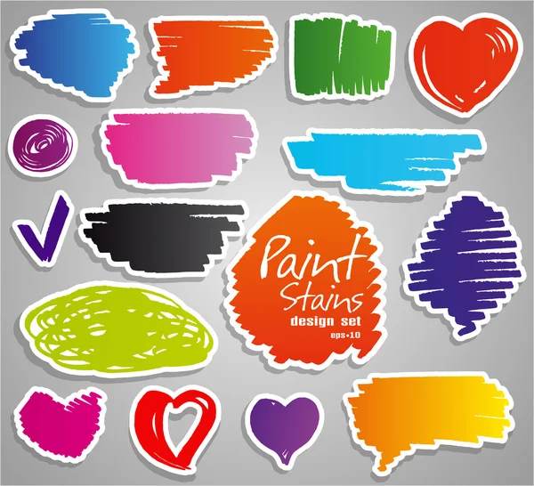 Paint stains set — Stock Vector