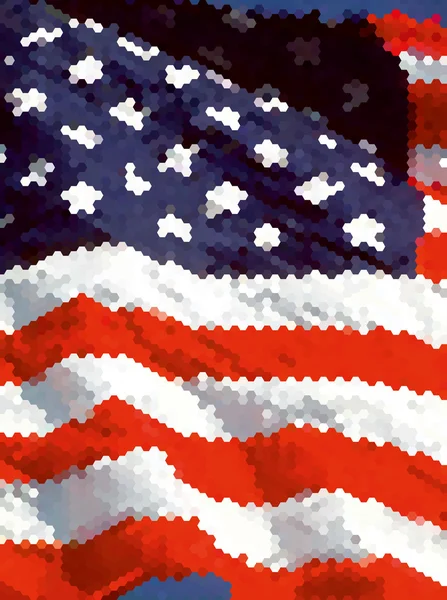 Amerikanische Flagge zum Unabhängigkeitstag. — Stockvektor