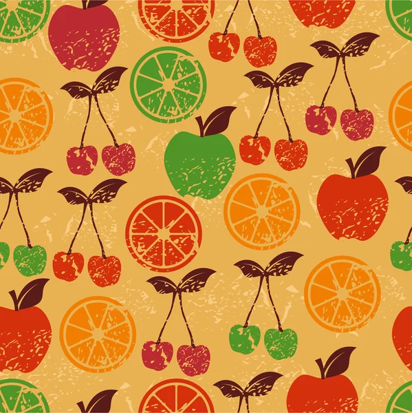 Fruit fond sans couture — Image vectorielle