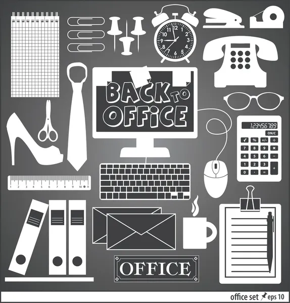 Office set abstract background. — Stock Vector
