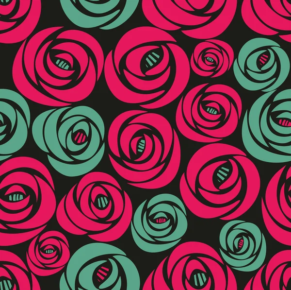 Бесшовный фон из роз . — стоковый вектор