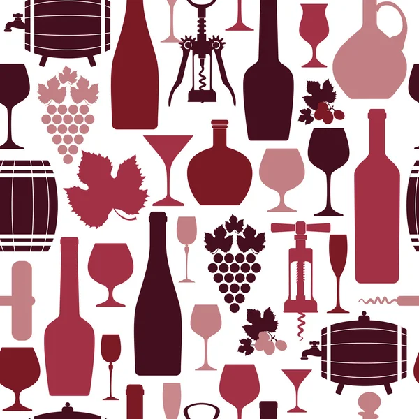 Wine seamless background. — Stock Vector