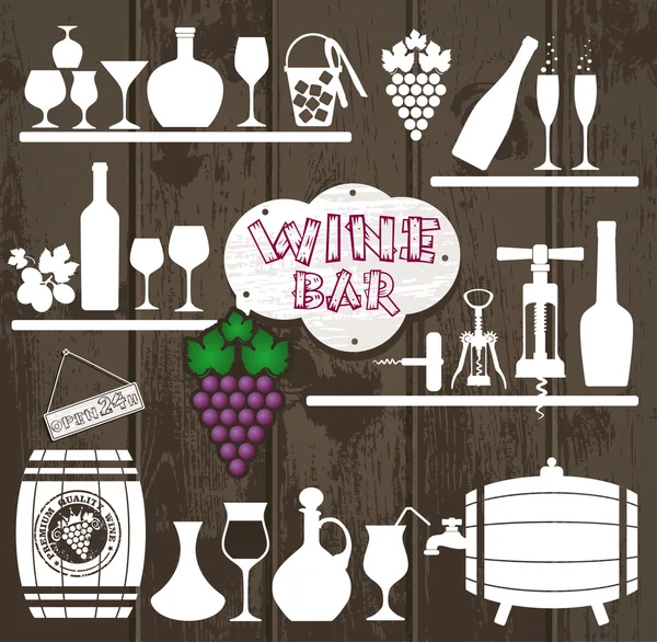 Fondo del vino. — Vector de stock