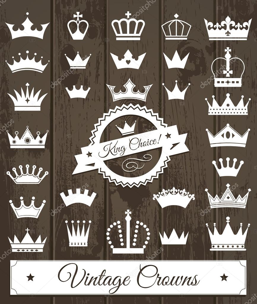 Crowns vintage set.
