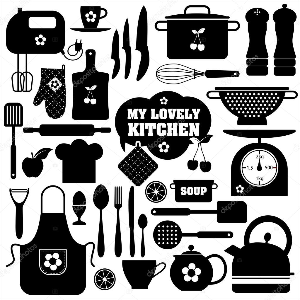 Kitchen set icon.