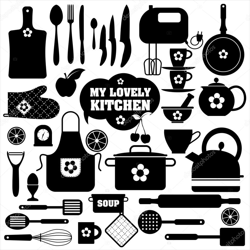 Kitchen set icon.