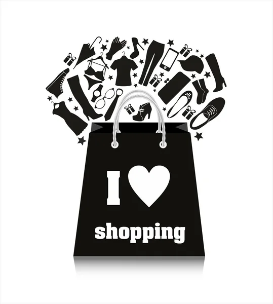 Shopping arrière-plan — Image vectorielle