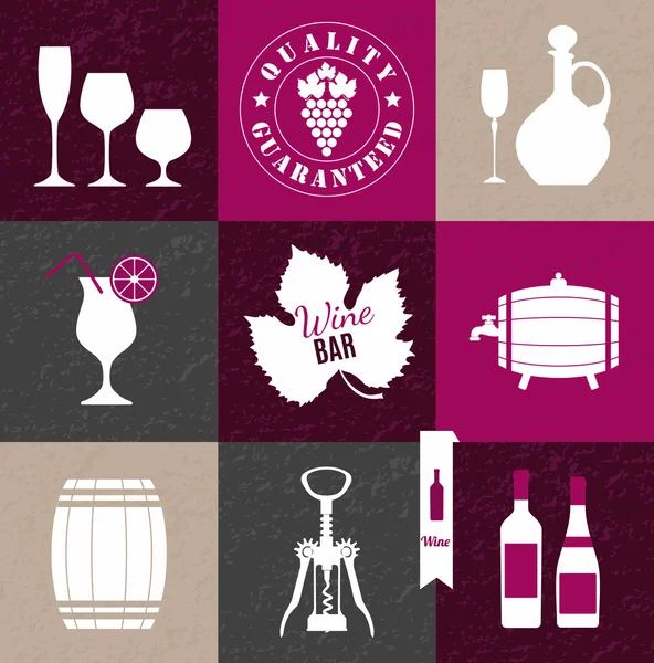 Collage de vino — Vector de stock