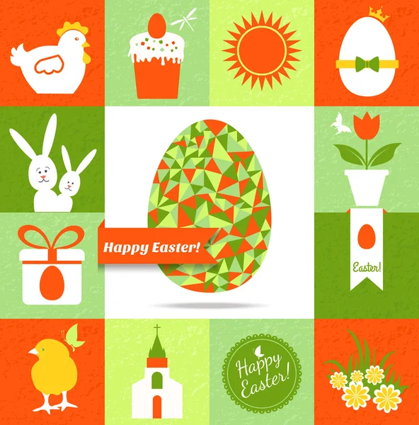 Happy Easter card. — Stock Vector