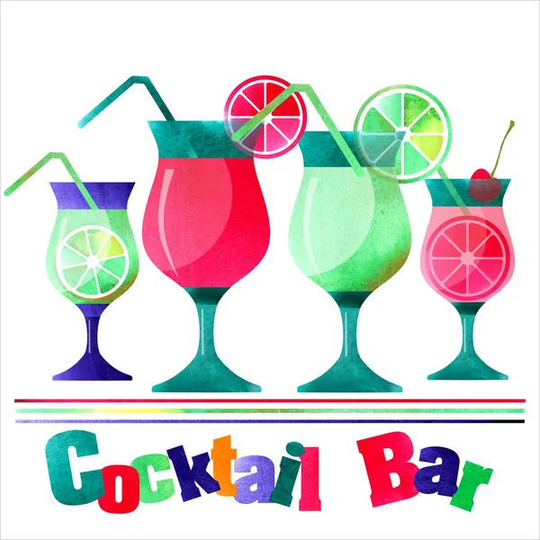 Cocktail illustration — Stock Photo, Image