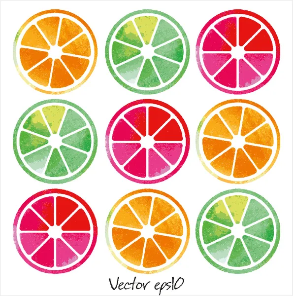 Zitrone und Orange Hintergrund — Stockvektor