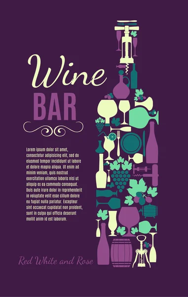 Wine bottle — Stock Vector