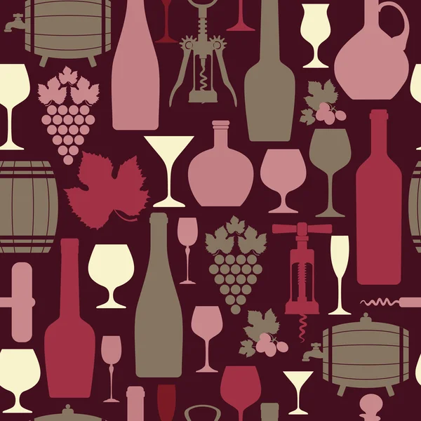 Wine pattern. — Stock Vector