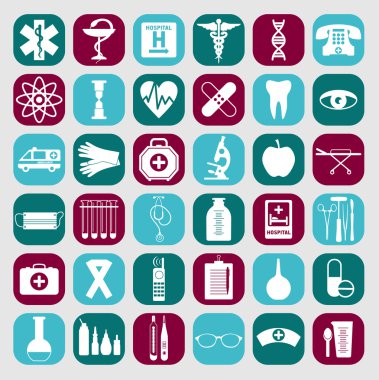 tıbbi simge seti
