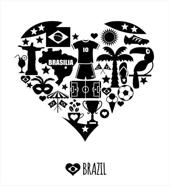 Brezilya vektör çizim — Stok Vektör