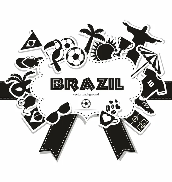 Illustrazione vettoriale del Brasile — Vettoriale Stock
