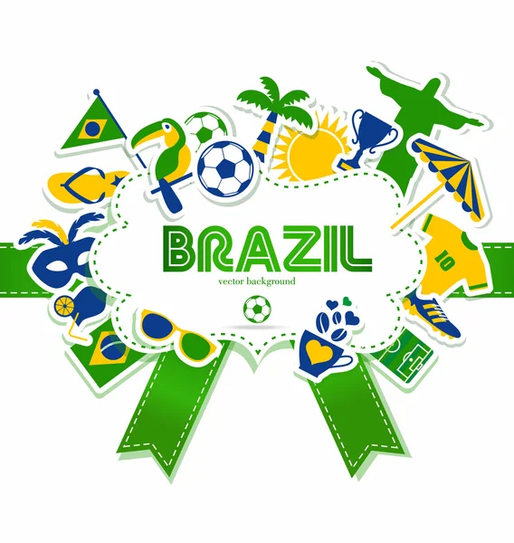 Brazil background — Stock Vector