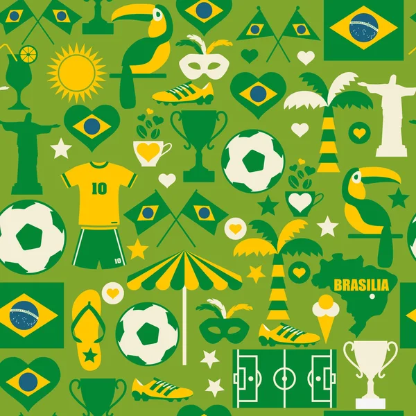 Patrón de Brasil sin costura — Archivo Imágenes Vectoriales